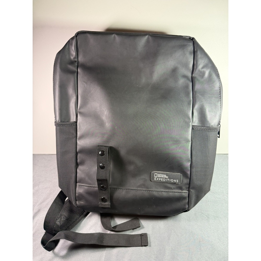 National Geographic Bag Expeditions Black Waterproof Backpack With Metal Logo - Picture 5 of 14